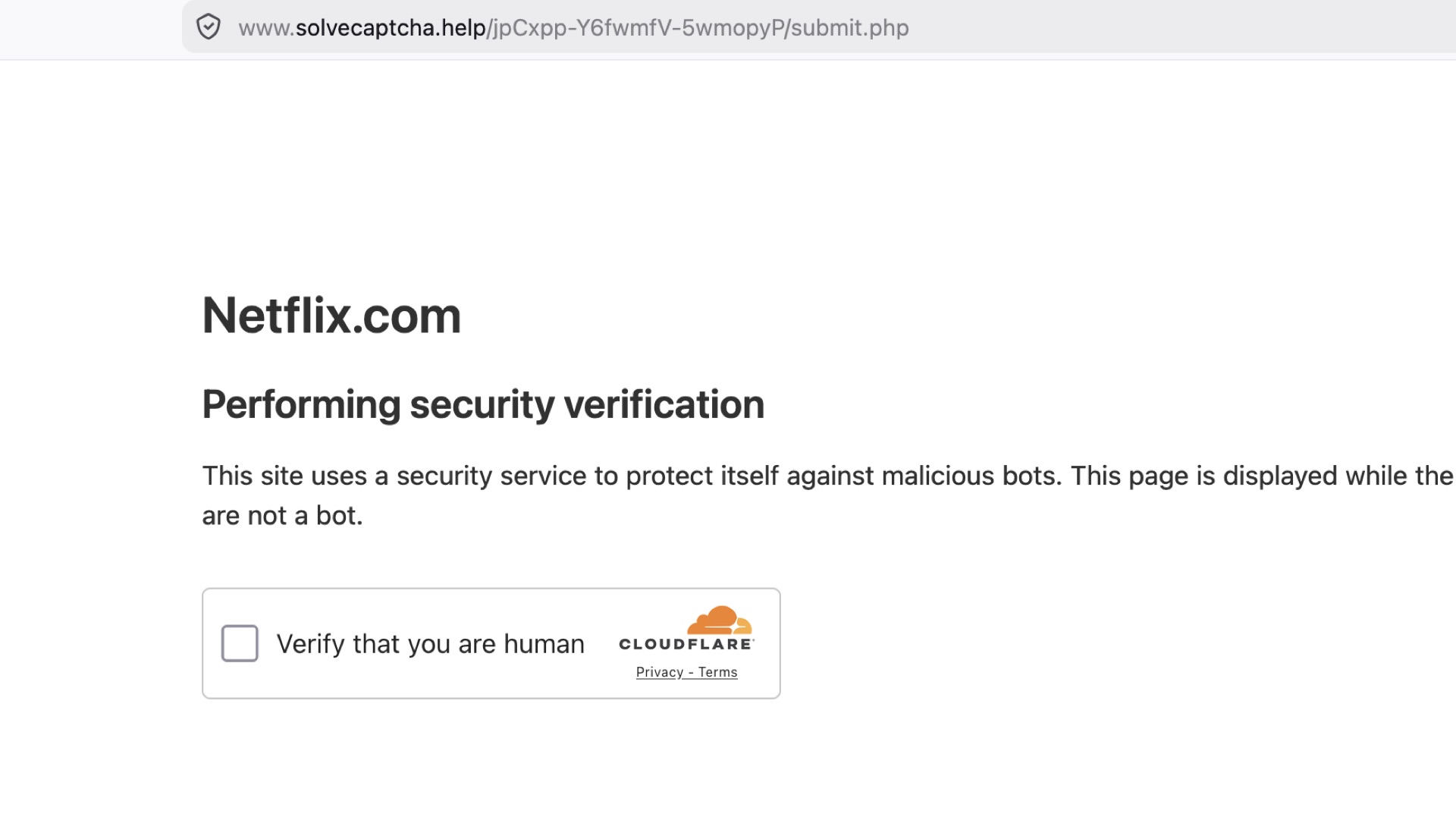 Fake CAPTCHA